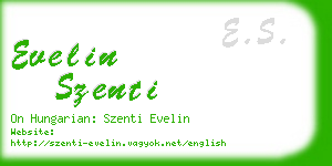 evelin szenti business card